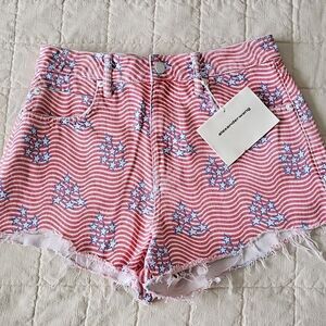 Alexander Wang Bite High Rise 4th Of July Shorts